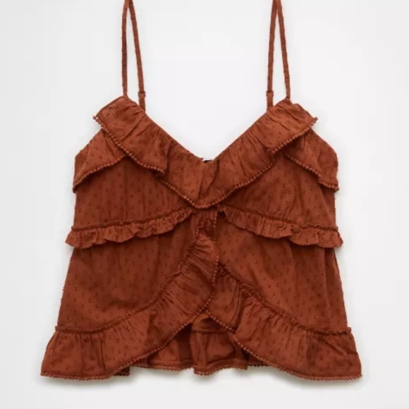 AE V-Neck Ruffle Cami Top - Picture 3 of 8